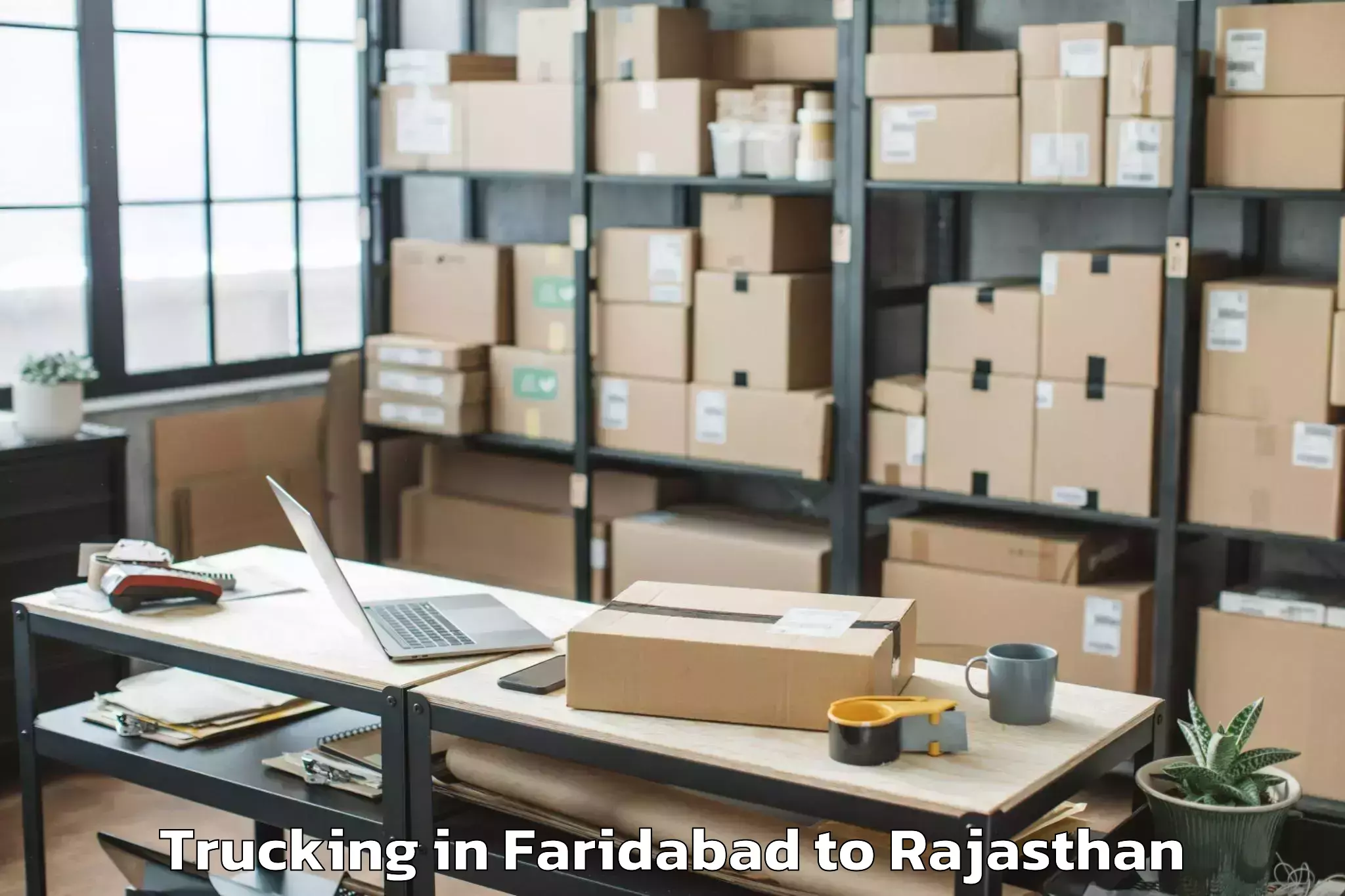 Leading Faridabad to Siwana Trucking Provider